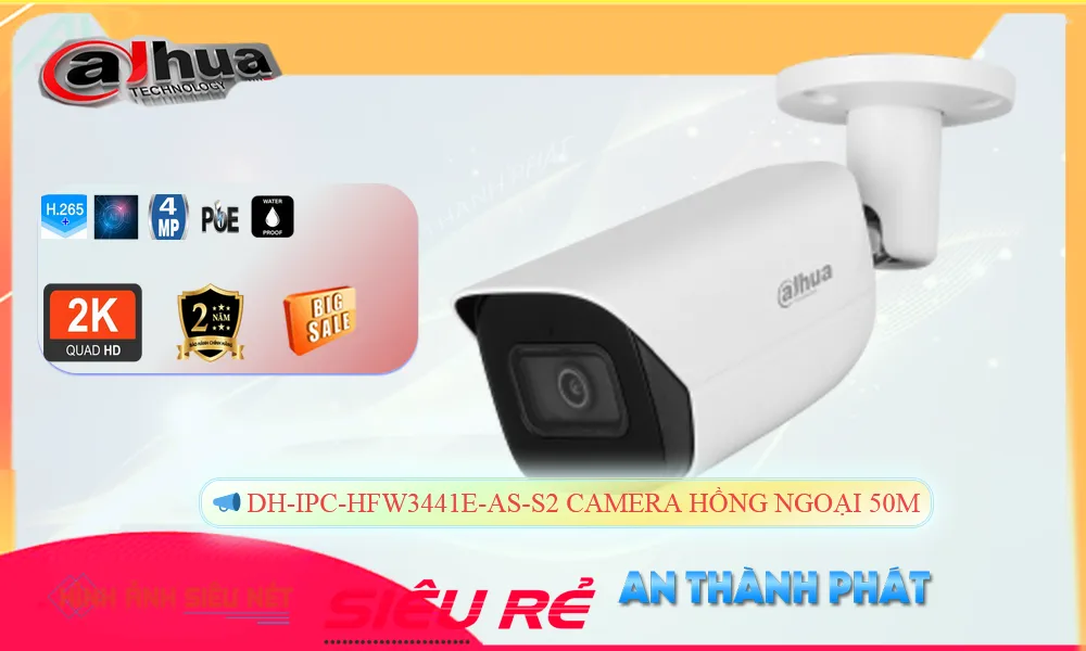 Camera Dahua DH-IPC-HFW3441E-AS-S2,thông số DH-IPC-HFW3441E-AS-S2,DH-IPC-HFW3441E-AS-S2 Giá rẻ,DH IPC HFW3441E AS