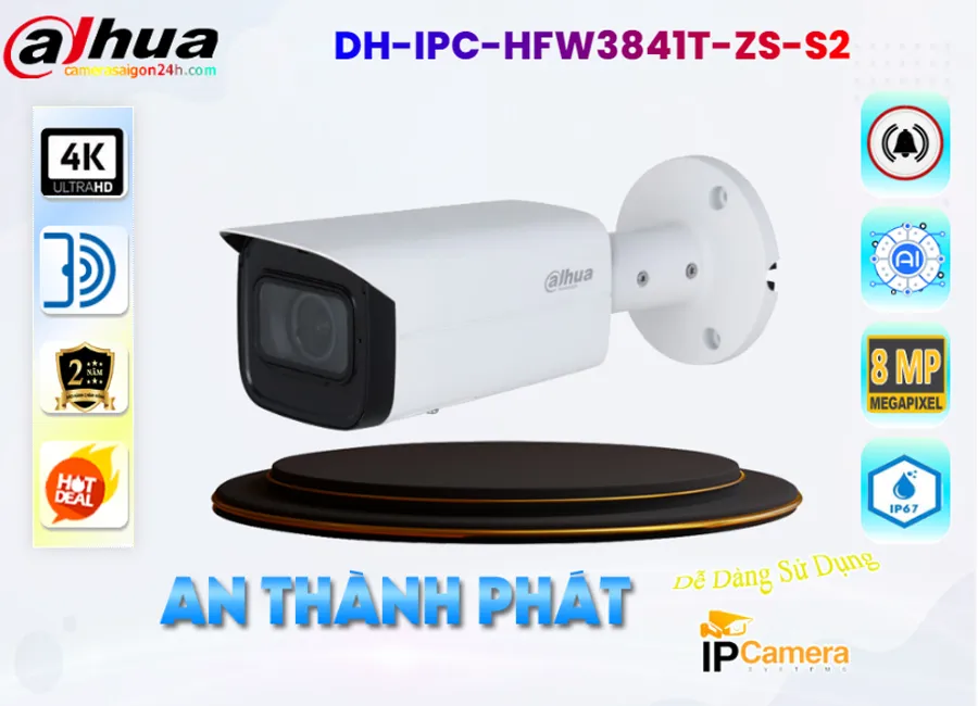 DH IPC HFW3841T ZS S2,Camera IP Dahua Thân DH-IPC-HFW3841T-ZS-S2,Chất Lượng DH-IPC-HFW3841T-ZS-S2,Giá