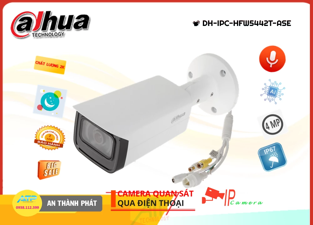 Camera Dahua DH-IPC-HFW5442T-ASE,DH IPC HFW5442T ASE,Giá Bán DH-IPC-HFW5442T-ASE,DH-IPC-HFW5442T-ASE Giá Khuyến