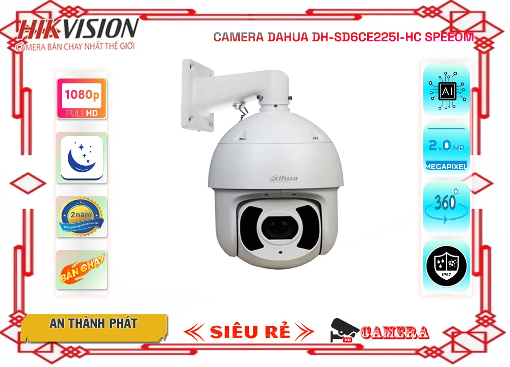 Camera Speedom DH-SD6CE225I-HC Dahua,Chất Lượng DH-SD6CE225I-HC,DH-SD6CE225I-HC Công Nghệ Mới,DH-SD6CE225I-HCBán Giá