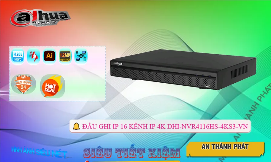 DHI-NVR4116HS-4KS3-VN Đầu Ghi Hình Công Nghệ Mới