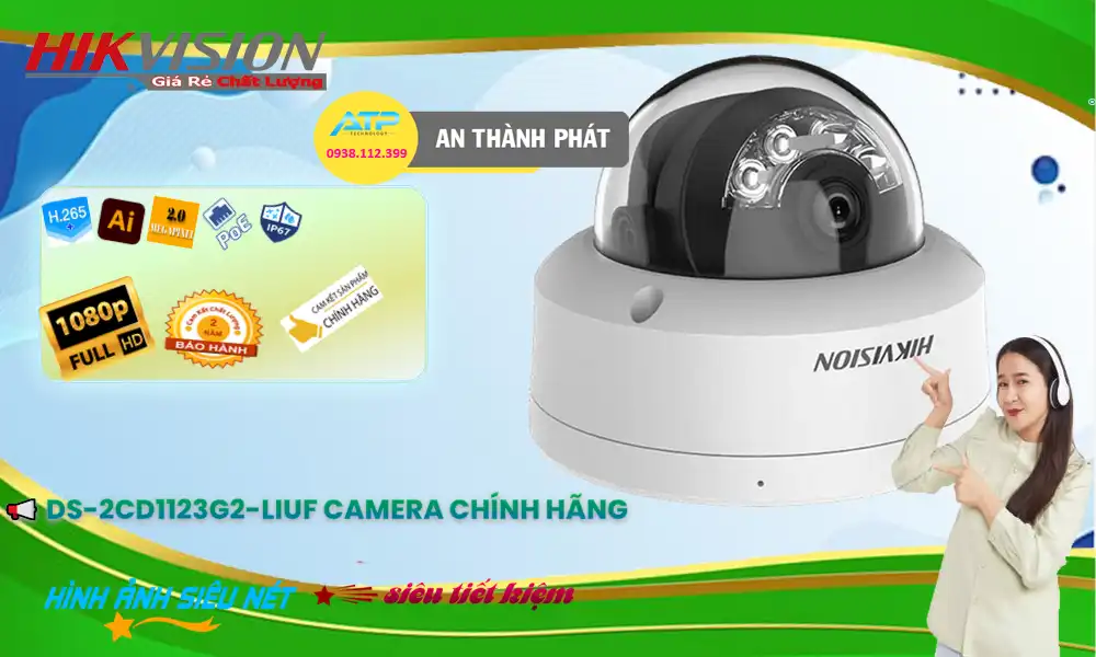 DS-2CD1123G2-LIUF sắc nét Hikvision