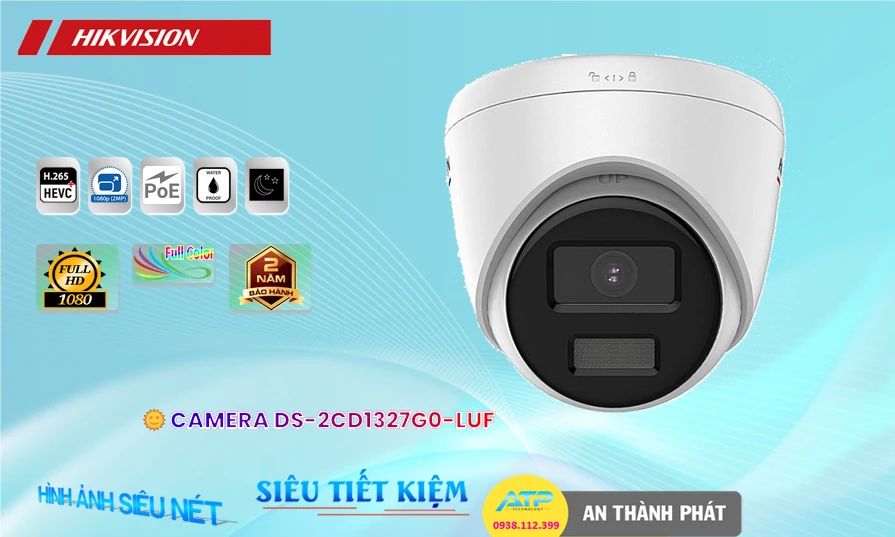 DS-2CD1327G0-LUF sắc nét Hikvision