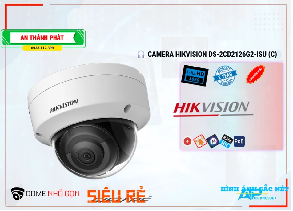 Camera Hikvision DS-2CD2126G2-ISU(C),DS-2CD2126G2-ISU(C) Giá Khuyến Mãi,DS-2CD2126G2-ISU(C) Giá rẻ,DS-2CD2126G2-ISU(C)