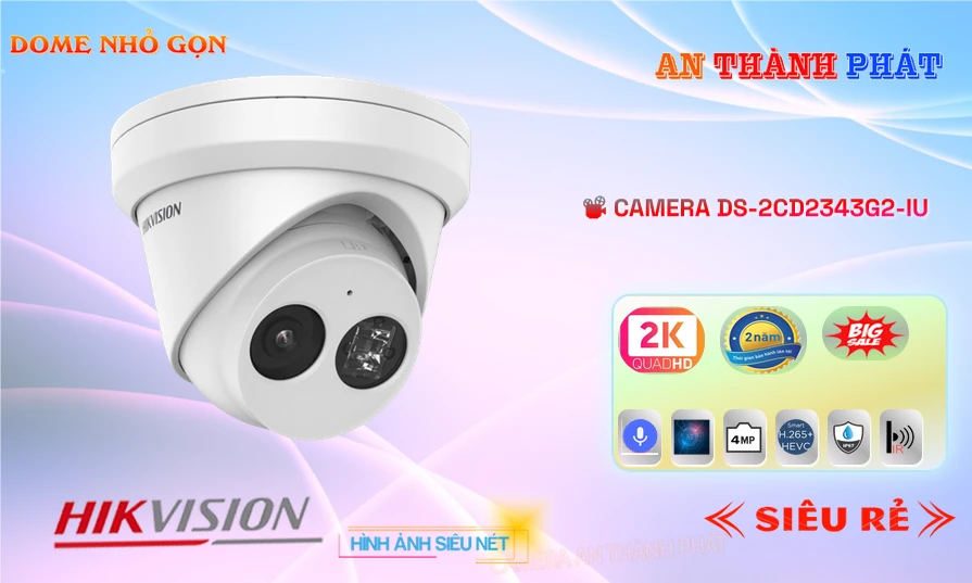 DS-2CD2343G2-IU sắc nét Hikvision