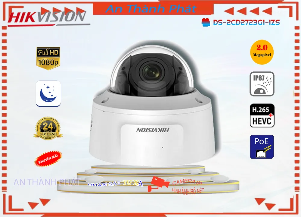 Camera Hikvision DS-2CD2723G1-IZS,thông số DS-2CD2723G1-IZS,DS-2CD2723G1-IZS Giá rẻ,DS 2CD2723G1 IZS,Chất Lượng