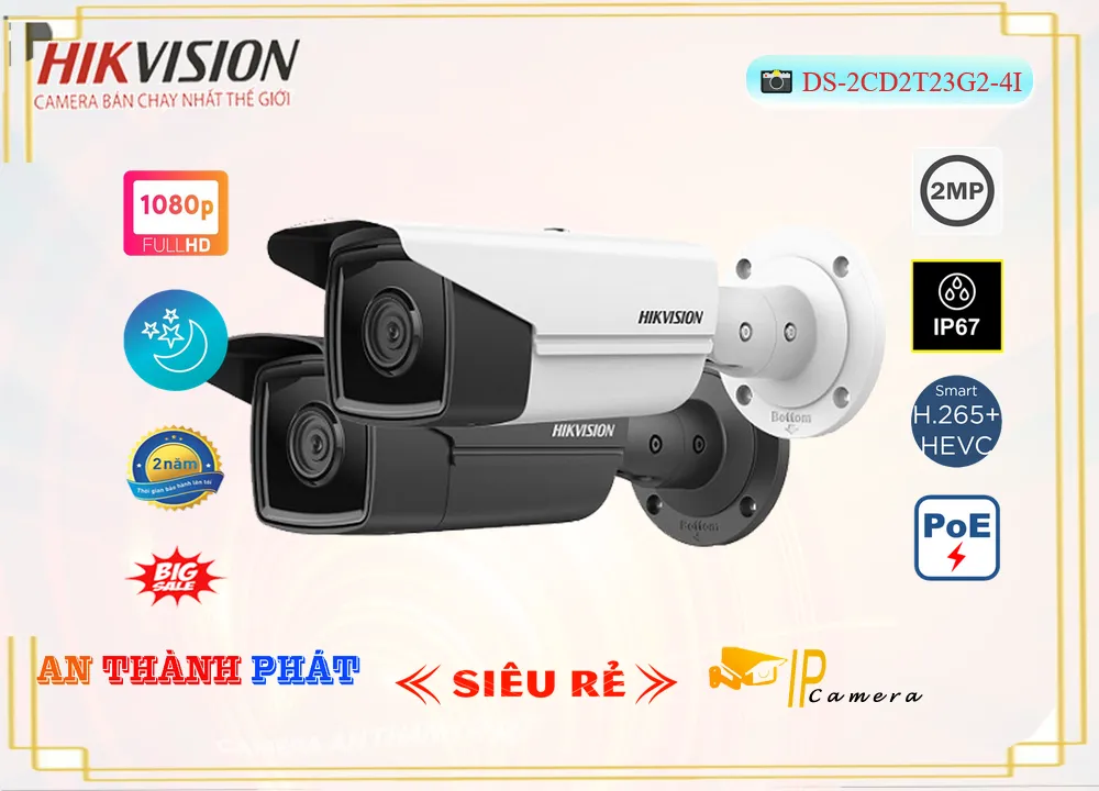 Camera Hikvision DS-2CD2T23G2-4I,DS-2CD2T23G2-4I Giá Khuyến Mãi,DS-2CD2T23G2-4I Giá rẻ,DS-2CD2T23G2-4I Công Nghệ