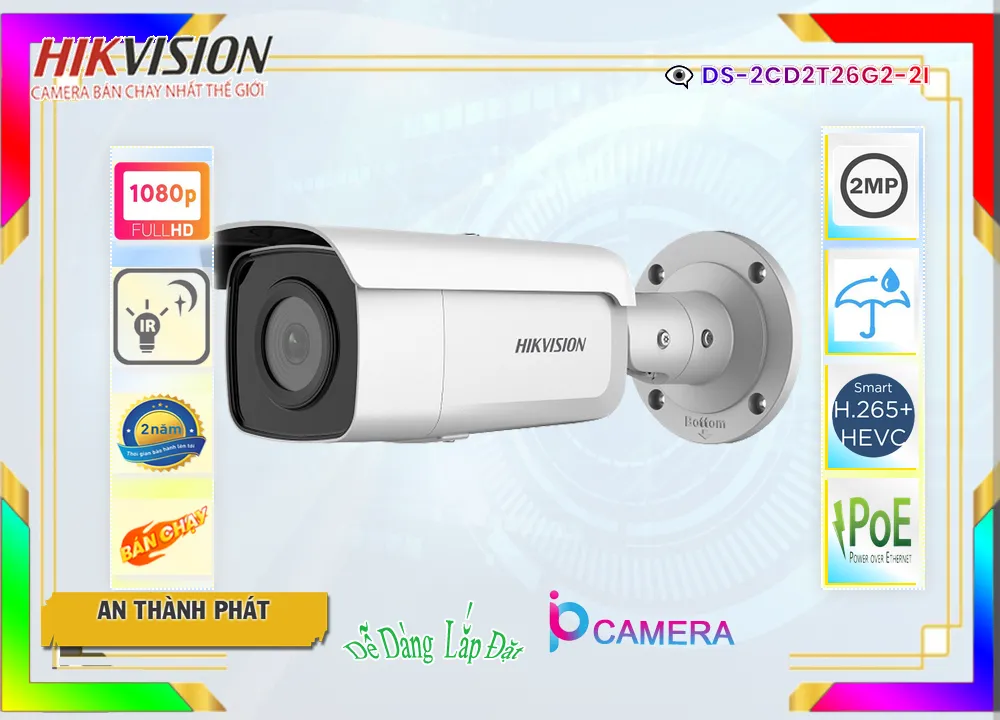 Camera Hikvision DS-2CD2T26G2-2I,DS-2CD2T26G2-2I Giá Khuyến Mãi,DS-2CD2T26G2-2I Giá rẻ,DS-2CD2T26G2-2I Công Nghệ