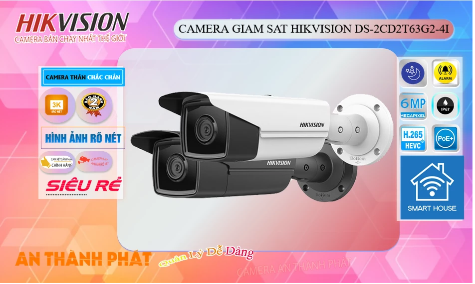 DS-2CD2T63G2-4I  Hikvision Chức Năng Cao Cấp