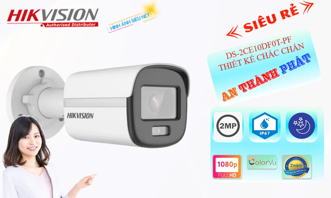 DS-2CE10DF0T-PF camera hikvision  full color