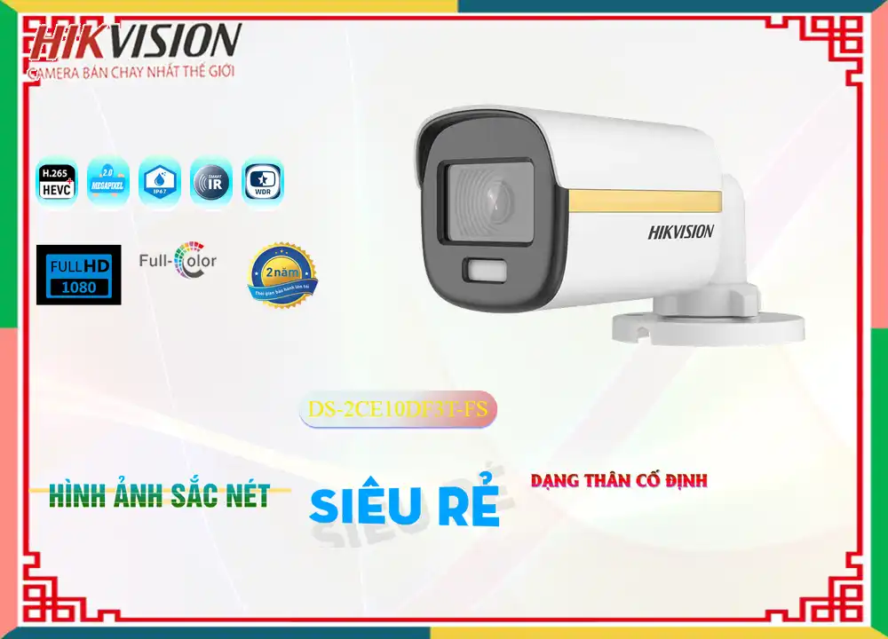 DS-2CE10DF3T-FS sắc nét Hikvision ➠