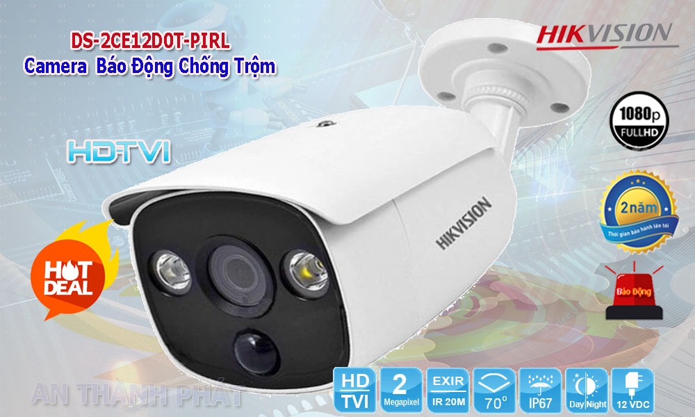 DS-2CE12D0T-PIRL có báo động chống trộm