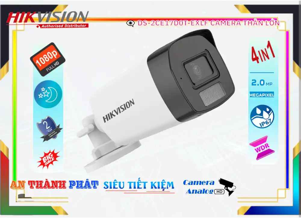Camera Hikvision <b>DS-2CE17D0T-EXLF</b>
