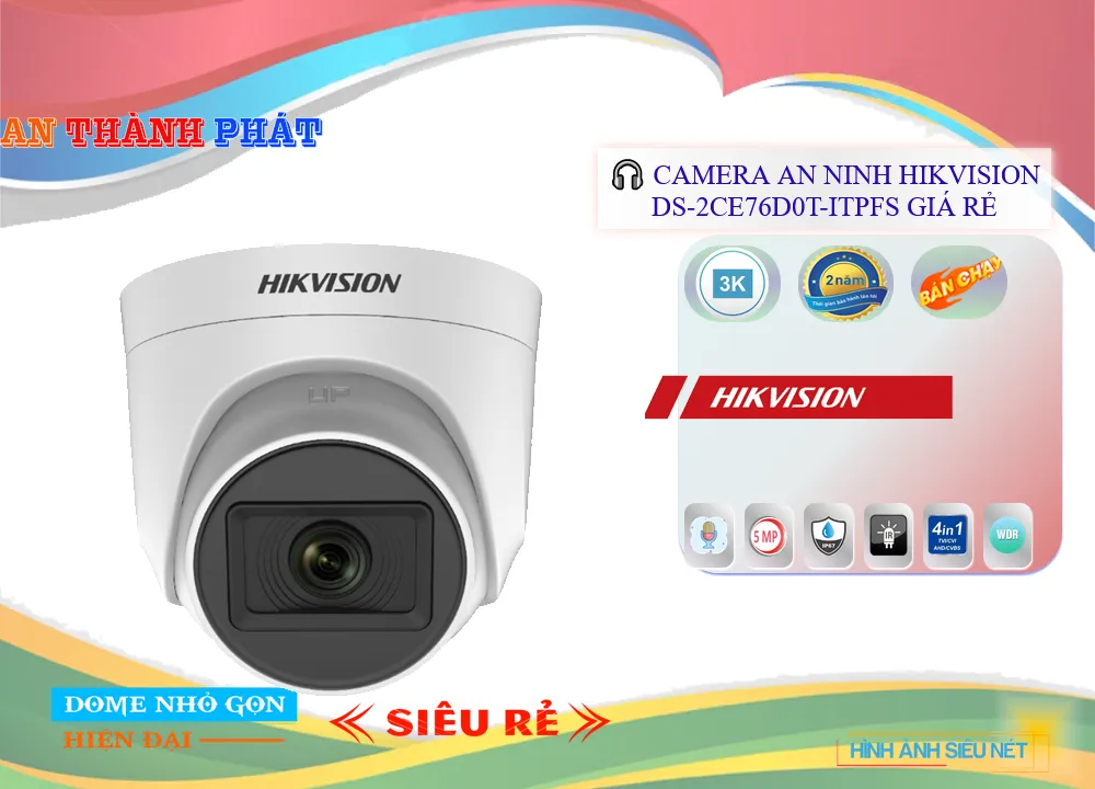 Hikvision DS-2CE76D0T-ITPFS Tiết Kiệm
