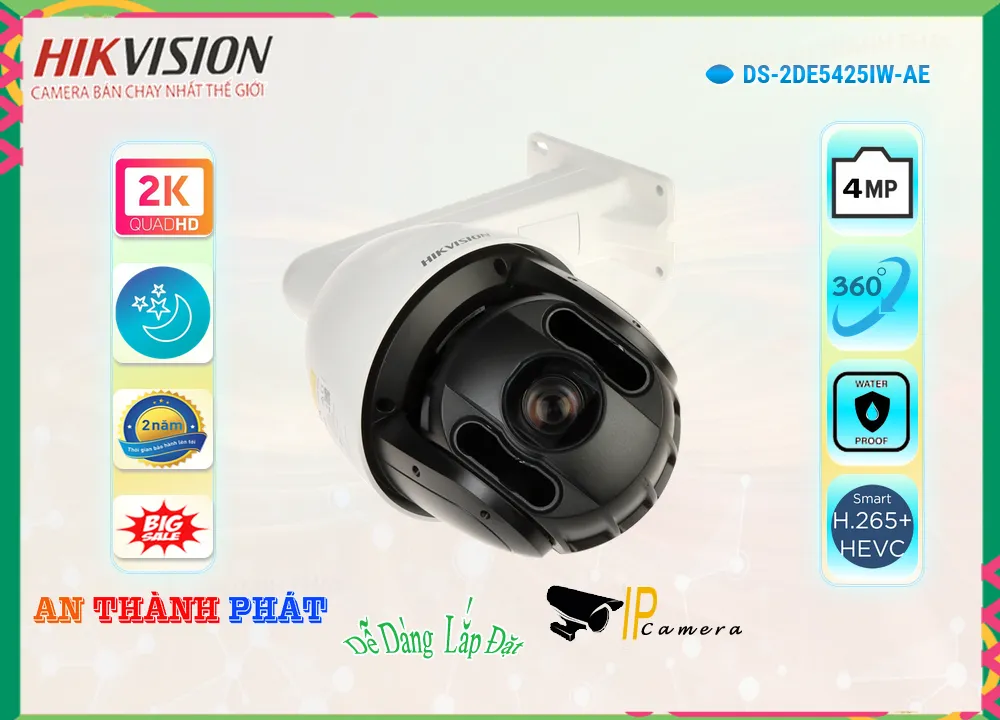 Camera Hikvision DS-2DE5425IW-AE,thông số DS-2DE5425IW-AE,DS-2DE5425IW-AE Giá rẻ,DS 2DE5425IW AE,Chất Lượng