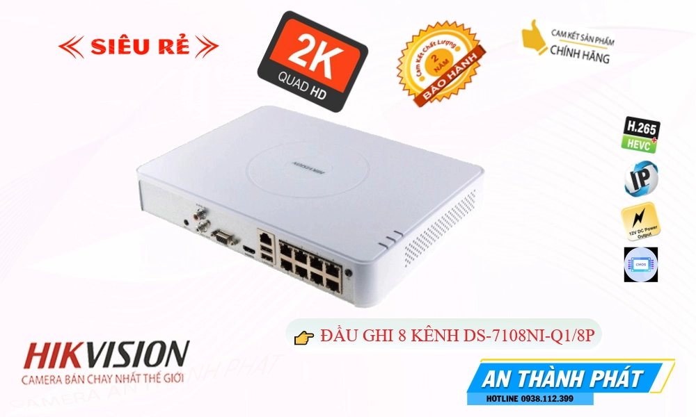 Đầu Ghi Camera Hikvision DS-7108NI-Q1/8P Mẫu Đẹp Đầu Ghi Camera Hikvision DS-7108NI-Q1/8P Mẫu Đẹp