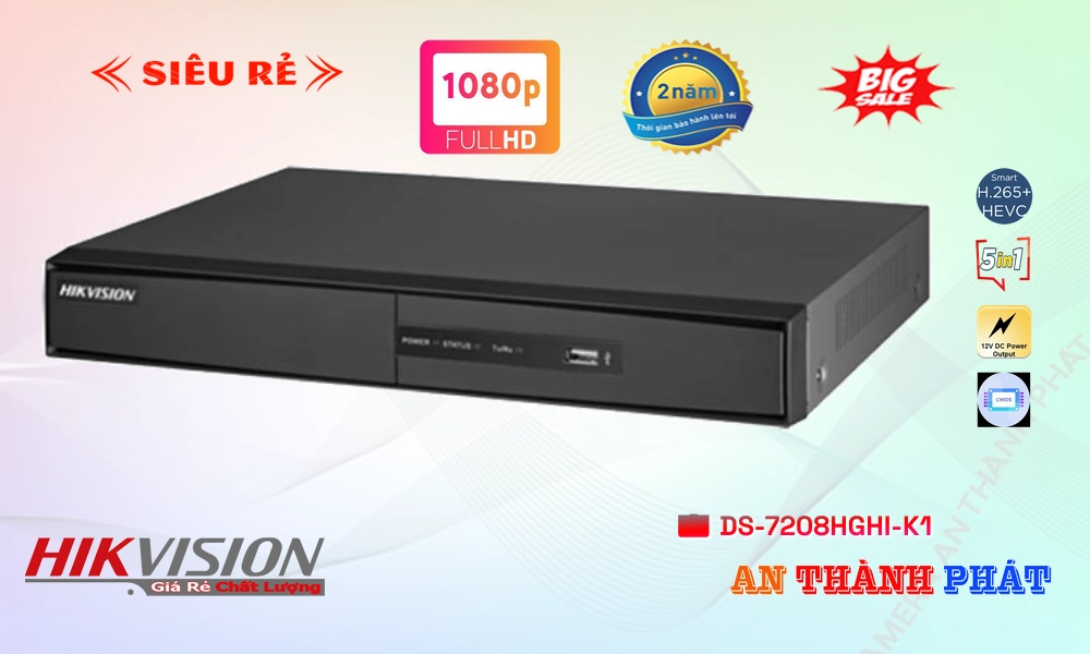 Đầu Thu DS-7208HGHI-K1 Hikvision