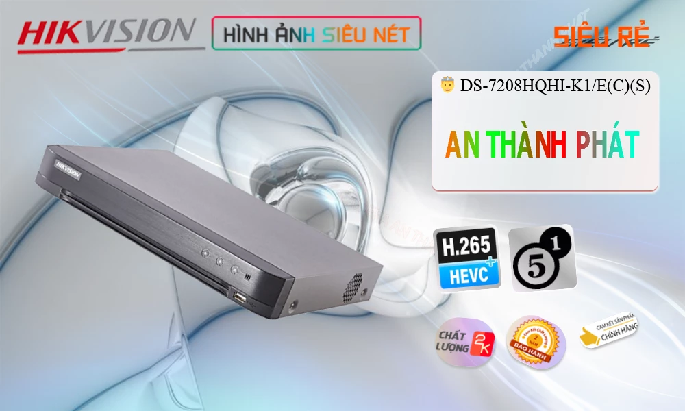 Đầu Ghi  Hikvision Giá rẻ DS-7208HQHI-K1/E(C)(S) ❇