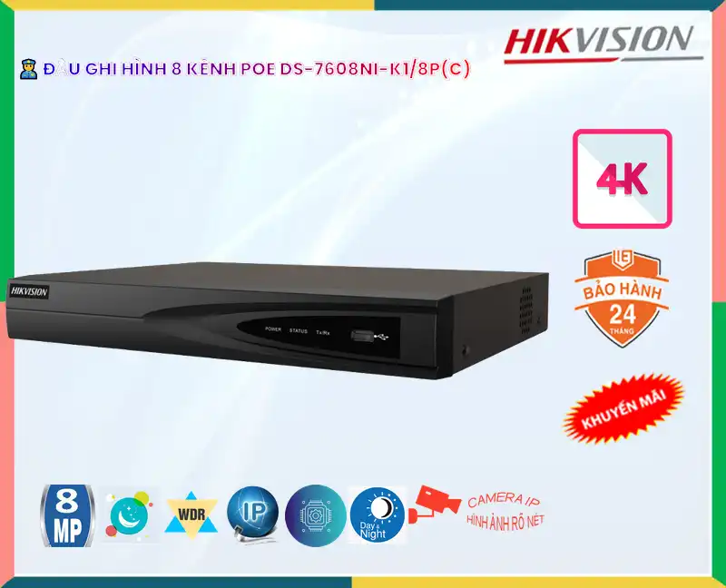 Đầu Ghi Hình DS-7608NI-K1/8P(C),thông số DS-7608NI-K1/8P(C),DS-7608NI-K1/8P(C) Ip sắc nét  Tiết kiệm,DS 7608NI K1/8P(C),chức năng DS-7608NI-K1/8P(C),Giá DS-7608NI-K1/8P(C),DS-7608NI-K1/8P(C) mới,Nhà Phân Phối DS-7608NI-K1/8P(C),Giá Bán DS-7608NI-K1/8P(C),DS-7608NI-K1/8P(C) bán chạy nhất,DS-7608NI-K1/8P(C) Bán Giá Rẻ,DS-7608NI-K1/8P(C) Công Nghệ Mới,DS-7608NI-K1/8P(C) Giá Khuyến Mãi