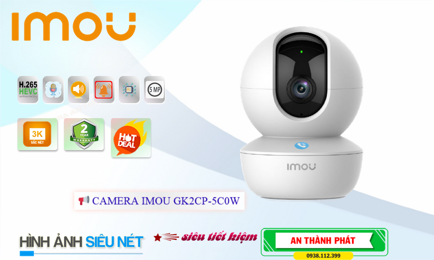 Camera An Ninh  Wifi Imou GK2CP-5C0W Chức Năng Cao Cấp