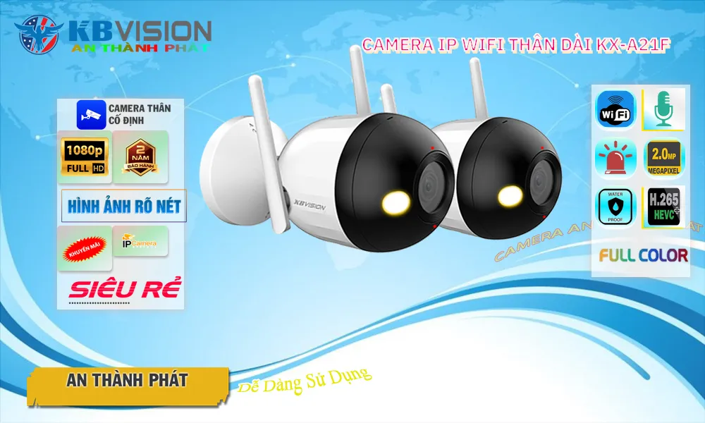 Camera Không Dây thông số có Cảm biến chuyển động chống trộm KX-A21F KBvision Với giá cạnh tranh