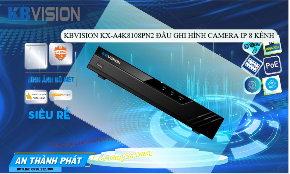 KX-A4K8108PN2Đầu ghi Camera  KBvision Chất Lượng