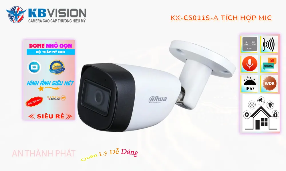 Camera KX-C5011S-A tích hợp mic