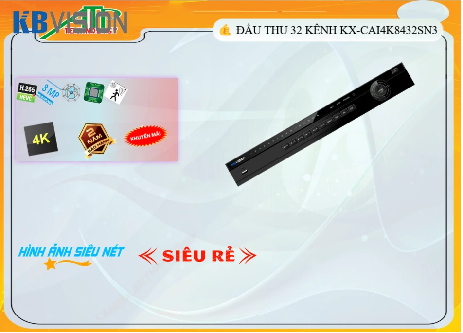 Đầu ghi KBvision KX-CAi4K8432SN3,Chất Lượng KX-CAi4K8432SN3,KX-CAi4K8432SN3 Công Nghệ Mới,KX-CAi4K8432SN3Bán Giá Rẻ,KX