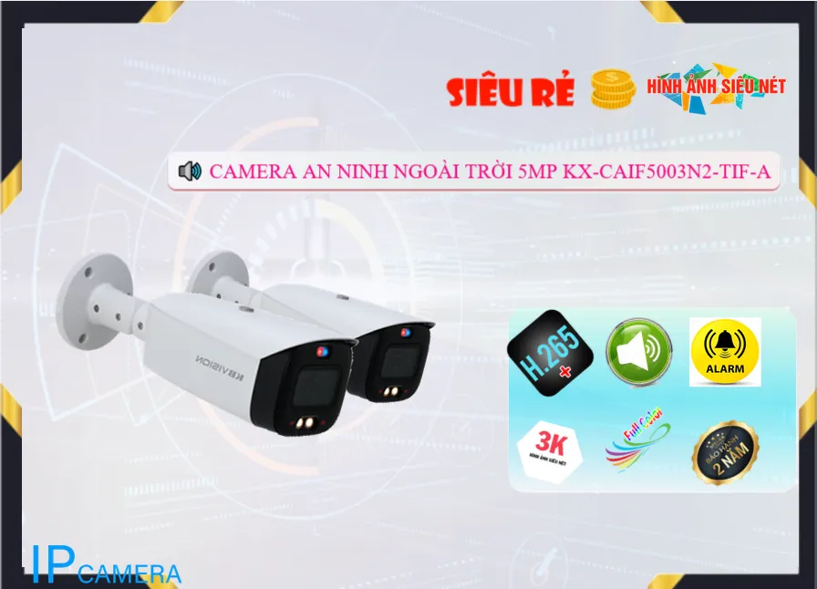 KX-CAiF5003N2-TiF-A IP kết hợp khả năng Cảm biến chuyển động chống trộm Camera Giá Rẻ KBvision KX-CAiF5003N2-TiF-A IP kết hợp khả năng Cảm biến chuyển động chống trộm Camera Giá Rẻ KBvision