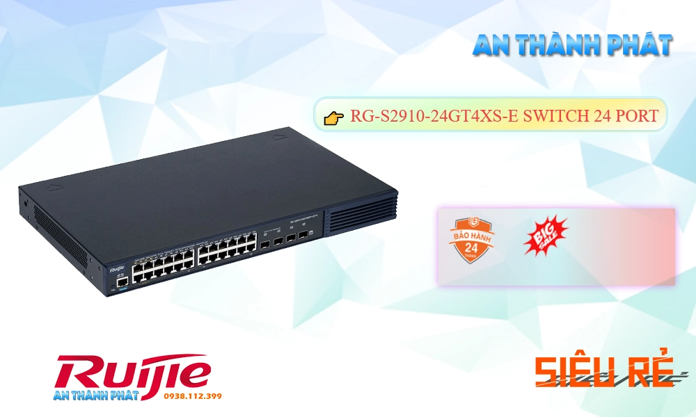 Hãng Ruijie  Bộ chia mạng  RG-S2910-24GT4XS-E