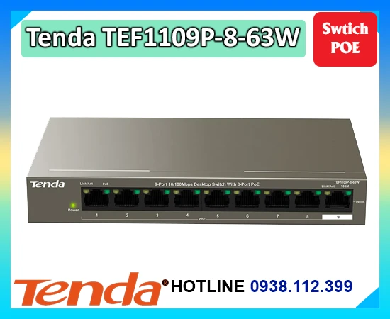Giá Phân Phối Tenda TEF1109P-8-63W,Giá buôn Tenda TEF1109P-8-63W,Tenda TEF1109P-8-63W bán rẻ,Tenda TEF1109P-8-63W chiết khấu cao,chất lượng Tenda TEF1109P-8-63W