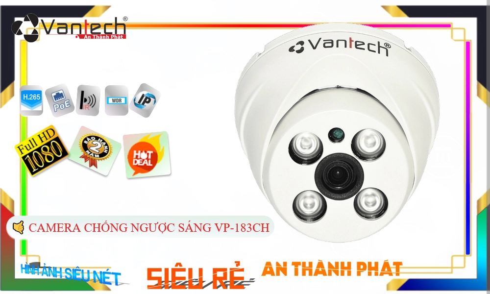 VP-183CH Camera Vantech,thông số VP-183CH, Công Nghệ POE VP-183CH Giá rẻ,VP 183CH,Chất Lượng VP-183CH,Giá