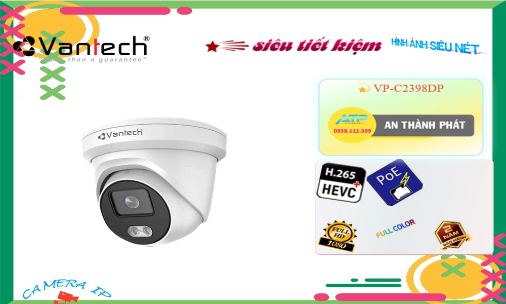 Camera VanTech VP-C2398DP Tiết Kiệm,Giá VP-C2398DP,phân phối VP-C2398DP,Camera Giá Rẻ VanTech VP-C2398DP Cấp Nguồ Qua
