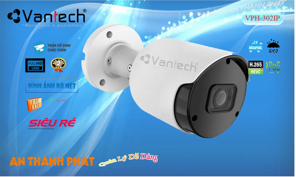 Camera An Ninh  VanTech VPH-302IP Hình Ảnh Đẹp