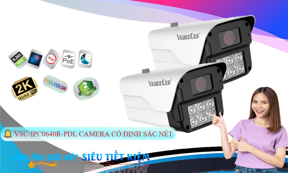Camera Ban Đêm Có Màu VSC-IPC0640R-PDL