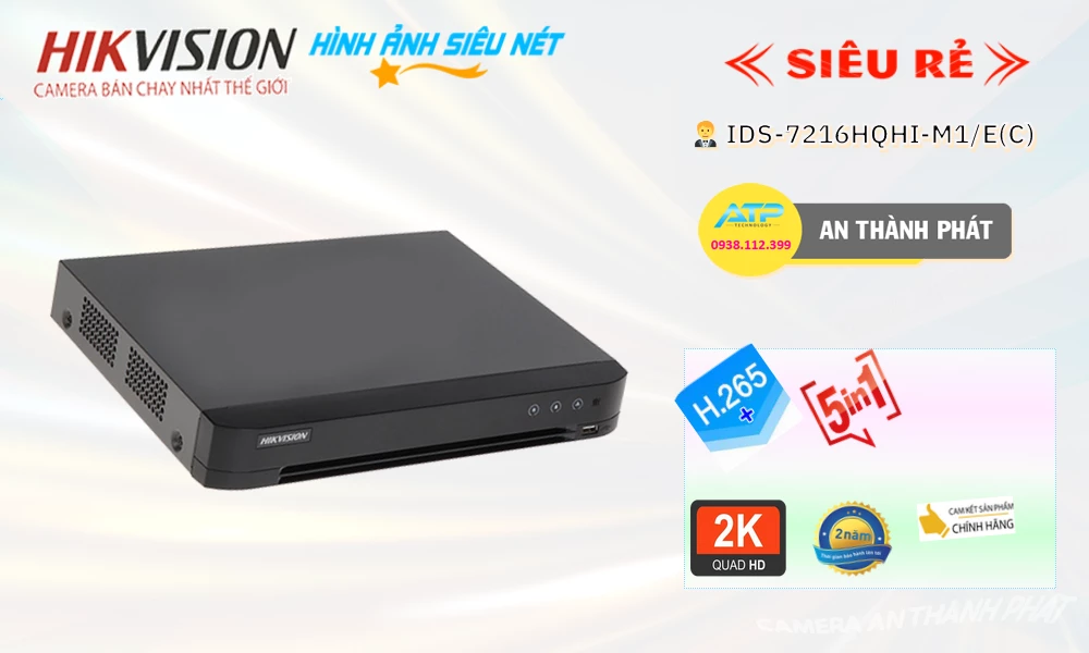 iDS-7216HQHI-M1/E(C) sắc nét Hikvision