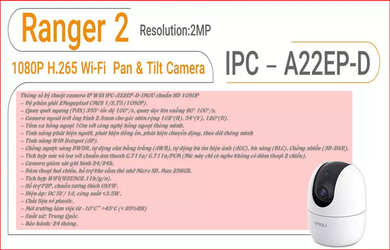 Lắp camera wifi IMOU-A22EP-D