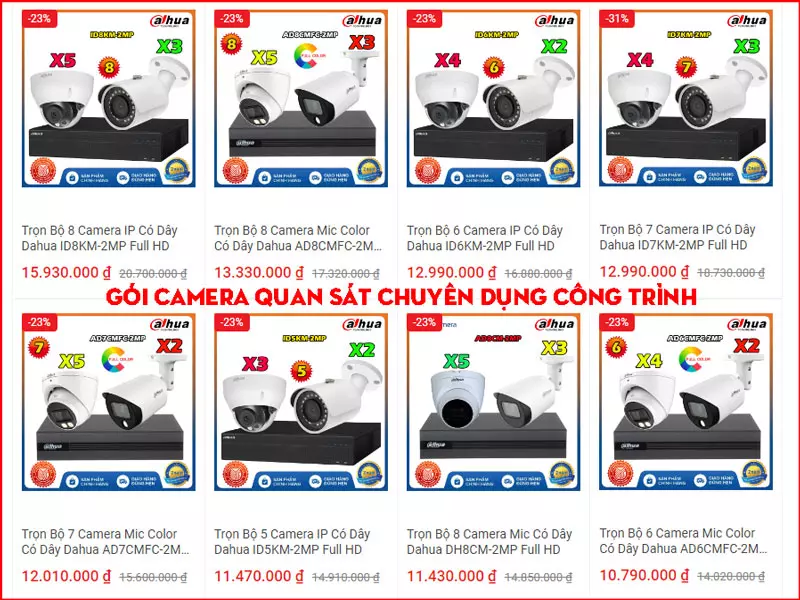 Lắp camera công trình full HD